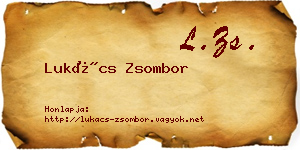 Lukács Zsombor névjegykártya